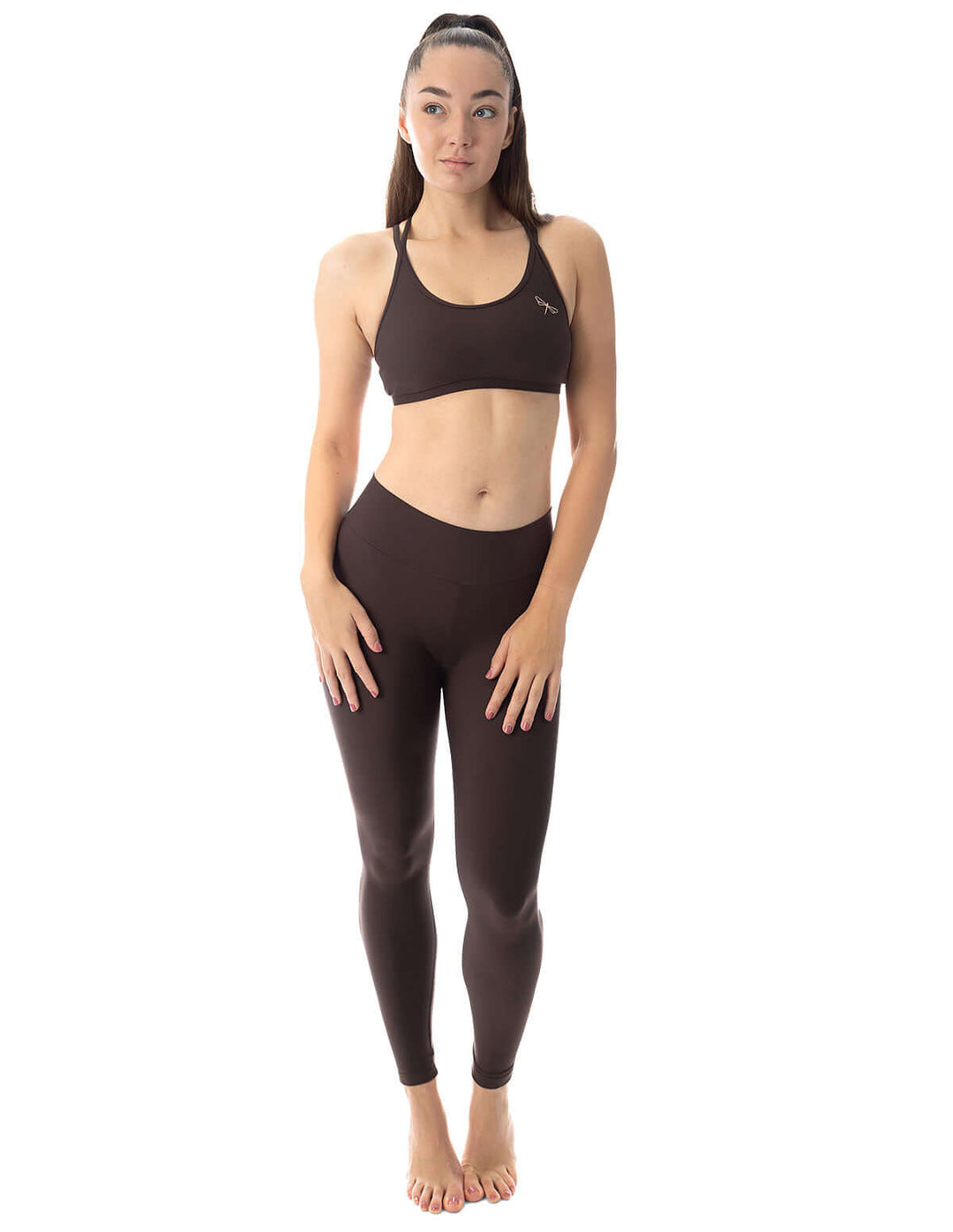 Mid rise leggings Adriana | Leggings | Color: black | Yoga Leggings | Legíny na jógu | Dragonfly Pole Wear and Bikram Hot Yoga Clothes