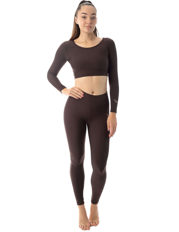Mid rise leggings Adriana | Leggings | Color: black | Yoga Leggings | Legíny na jógu | Dragonfly Pole Wear and Bikram Hot Yoga Clothes