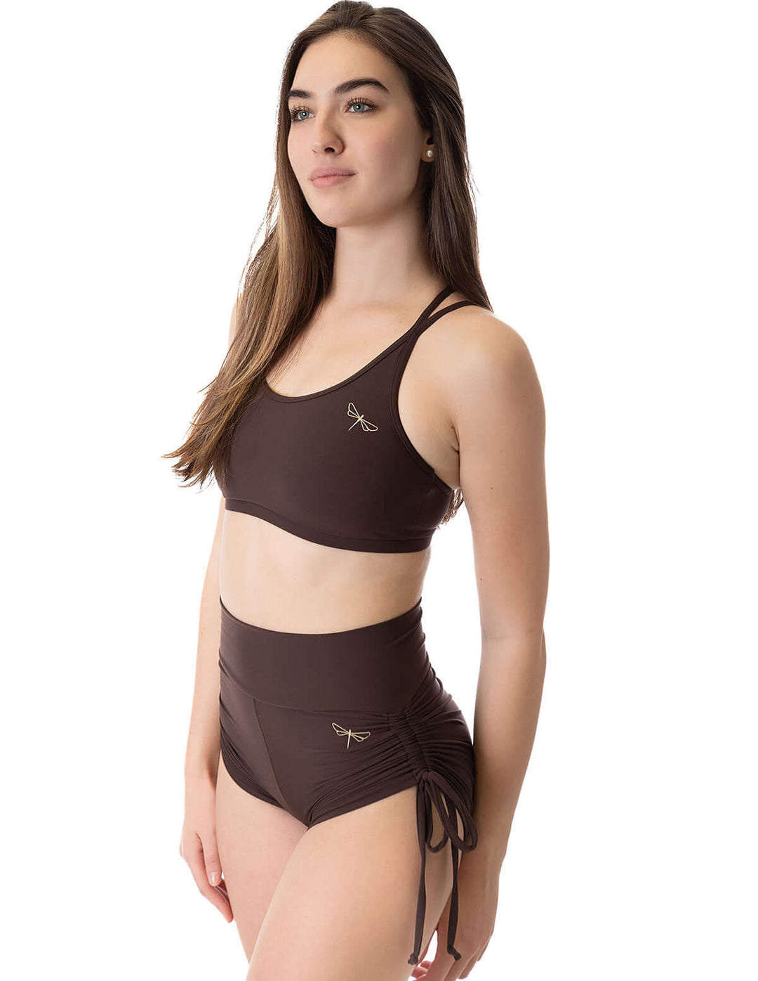 | Shorts | Color: burgundy | High Waist Drawstring Pole Shorts | Pole dance šortky se stahovacími šňůrkami | Short pole dance avec drawstrings