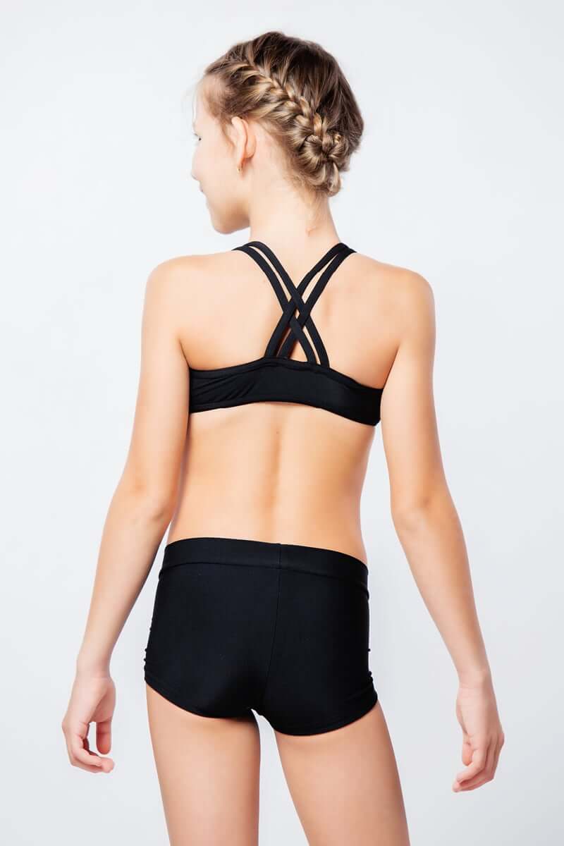 Kids - Girls' Pole Dance Shorts Elsa | Activewear | Color: blue velvet | Kids Pole Shorts | Girls Pole Dance Shorts | Dětské pole dance šortky | Madchen Pole Shorts | Pole short enfants | Dragonfly Pole Dance Clothing and Bikram Hot Yoga Wear | Dětské Obl
