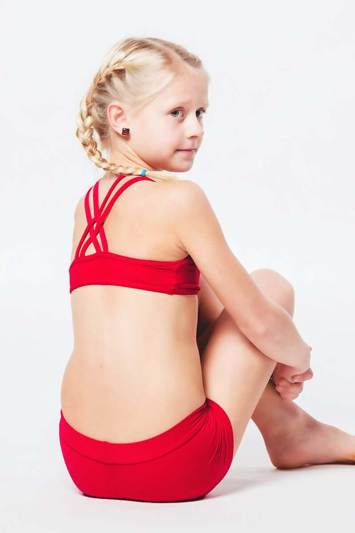 Kids - Girls' Pole Dance Shorts Elsa | Activewear | Color: blue velvet | Kids Pole Shorts | Girls Pole Dance Shorts | Dětské pole dance šortky | Madchen Pole Shorts | Pole short enfants | Dragonfly Pole Dance Clothing and Bikram Hot Yoga Wear | Dětské Obl