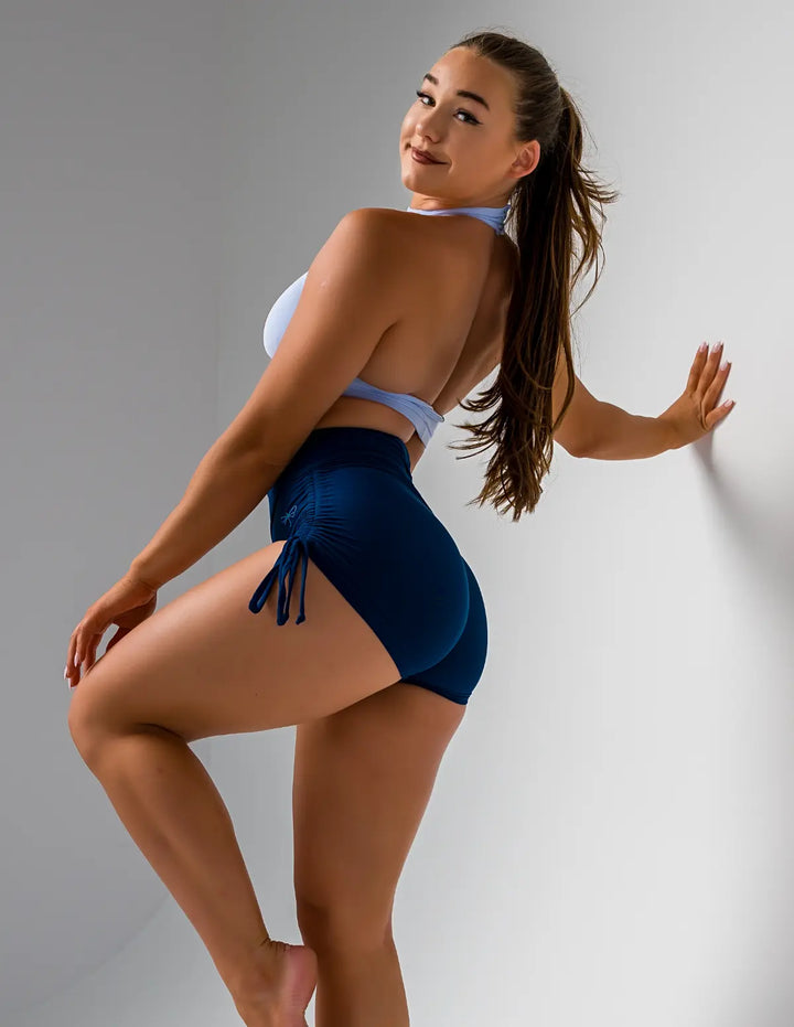High Waist Drawstring Pole Shorts - Emma