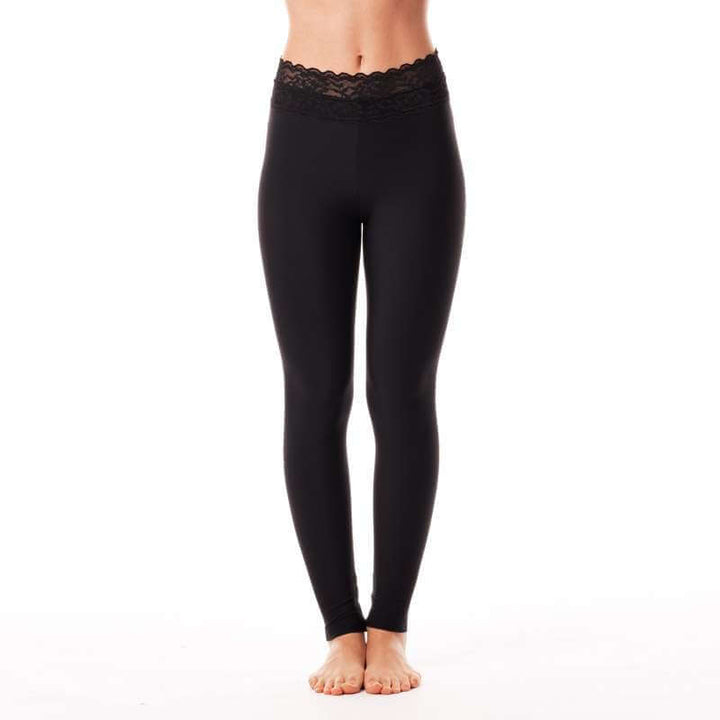 Sport leggings with lace Adriana | Leggings | Color: violet lace | Yoga Leggings | Legging en dentelle | Leggings with lace | Sportovní legíny s krajkou | Sport Leggings mit Spitze