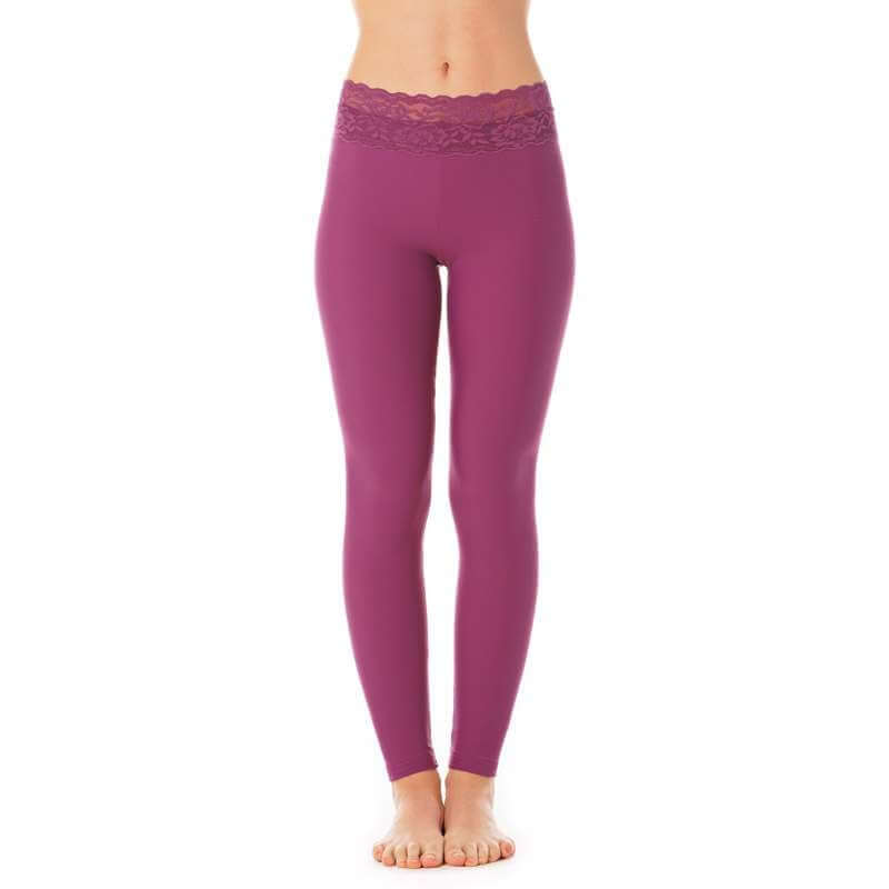 Sport leggings with lace Adriana | Leggings | Color: violet lace | Yoga Leggings | Legging en dentelle | Leggings with lace | Sportovní legíny s krajkou | Sport Leggings mit Spitze