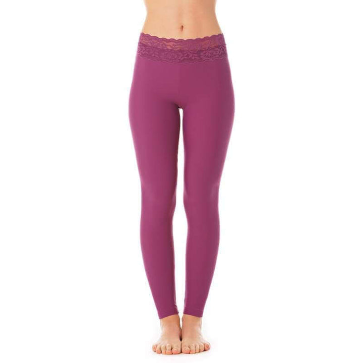 Sport leggings with lace Adriana | Leggings | Color: violet lace | Yoga Leggings | Legging en dentelle | Leggings with lace | Sportovní legíny s krajkou | Sport Leggings mit Spitze