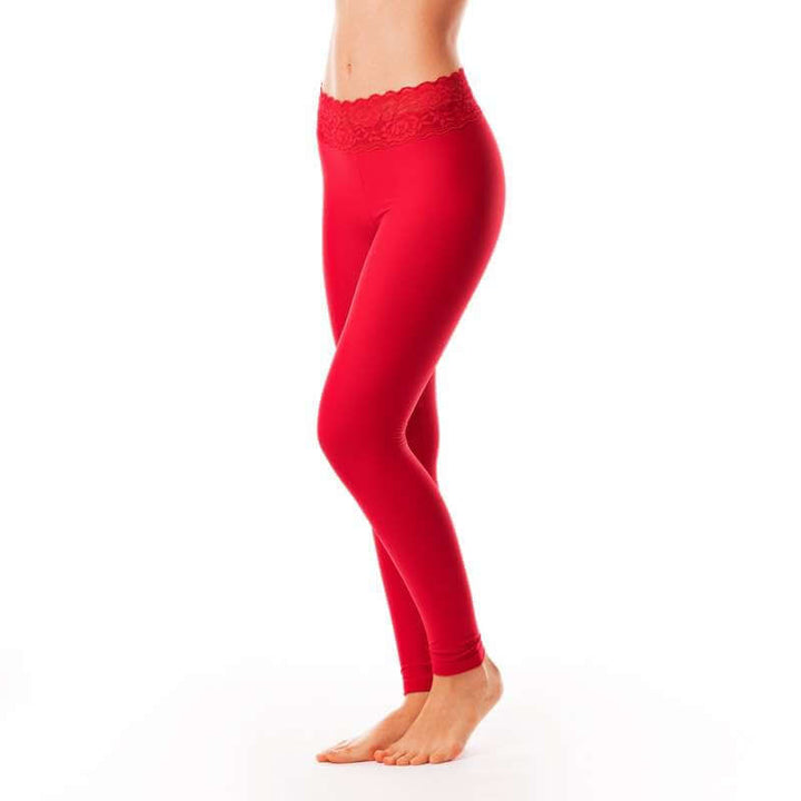 Sport leggings with lace Adriana | Leggings | Color: violet lace | Yoga Leggings | Legging en dentelle | Leggings with lace | Sportovní legíny s krajkou | Sport Leggings mit Spitze