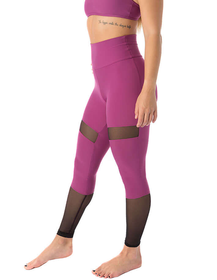 Mesh leggings Barbara | Leggings | Color: petrol / mesh | Yoga Leggings | Legging en tulle à taille haute | Mesh leggings | Legíny s tylem | Leggings mit Netz