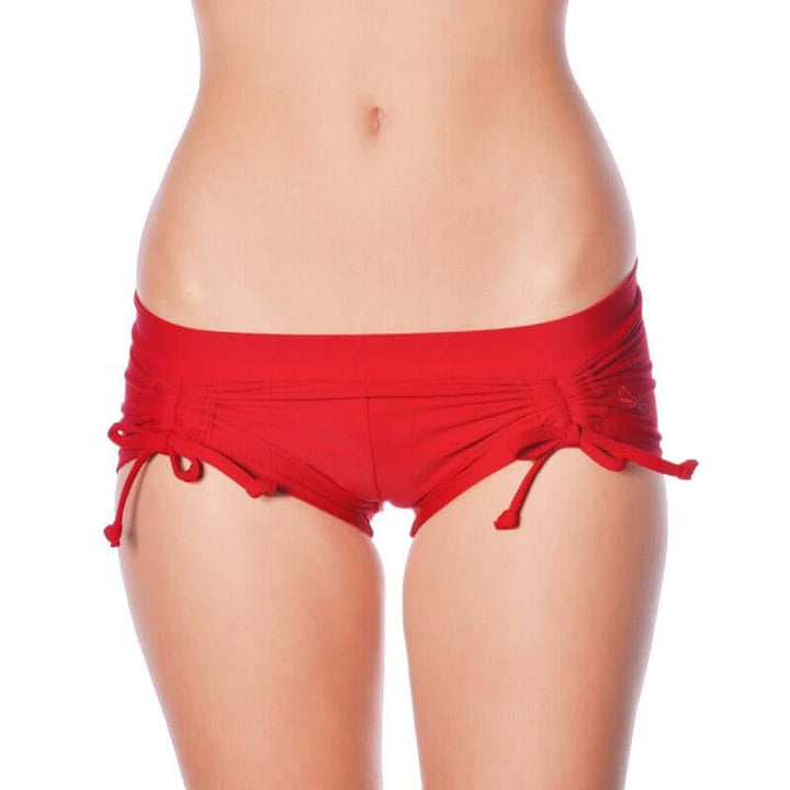 Pole fitness shorts Bella | Pole fitness šortky | Color: ruby / black | Pole Shorts | Dragonfly Pole Dance Clothing and Bikram Hot Yoga Wear