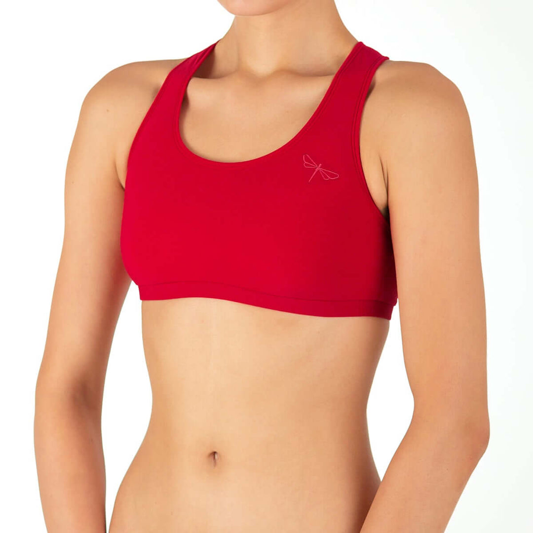 Racerback sportsbra Kiley | Racerback Sport-BH Kiley | Color: khaki | Women's sports bra | Dragonfly Pole Dance Clothes and Bikram Hot Yoga Outfit