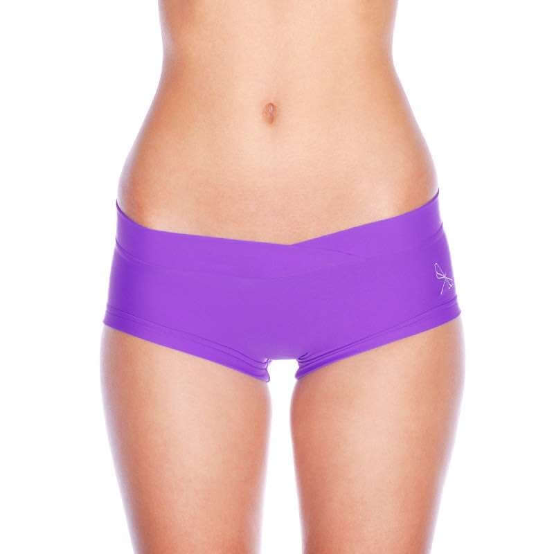 Low rise pole shorts Vera | Nízké pole dance šortky | Color: violet | Pole Shorts | Dragonfly Pole Dance Clothing and Bikram Hot Yoga Wear