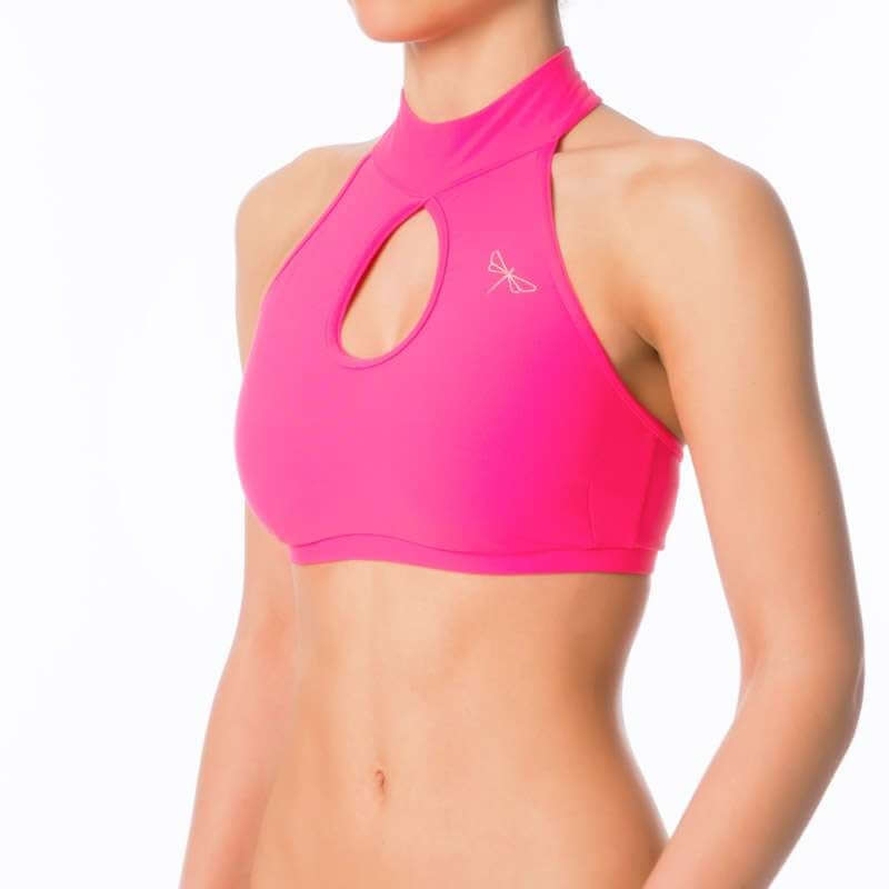 High neck sports bra Terri | Sports bra | Color: black | Women's sports bra | Dragonfly Pole Dance Clothes and Bikram Hot Yoga Outfit