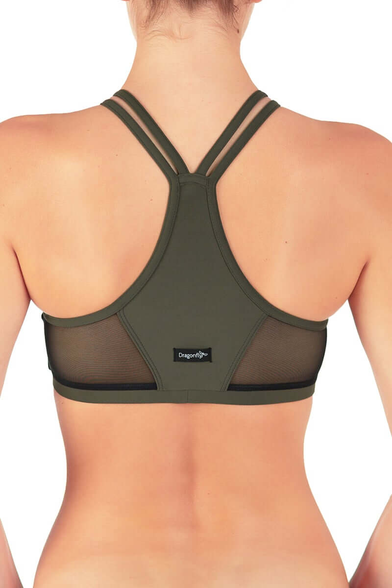 Mesh sports bra Victoria | Sports bra | Color: black / leopard mesh | Women's sports bra | Sportovní podprsenka | Sport-BH | Brassiere sport | Dragonfly Pole Dance Clothes and Bikram Hot Yoga Outfit