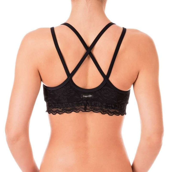 Lace sports bra Nicole | Sports bra | Color: petrol lace | Women's sports bra | Dragonfly Pole Dance Clothes and Bikram Hot Yoga Outfit