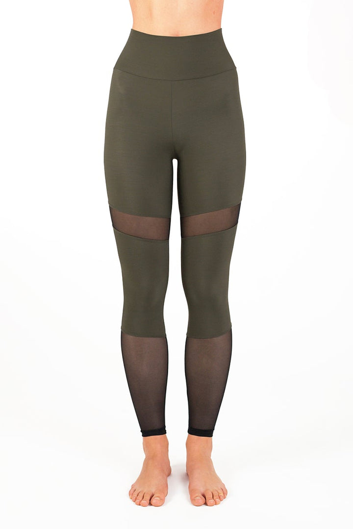 Barbara mesh leggings Leggings Dragonfly khaki / mesh XS