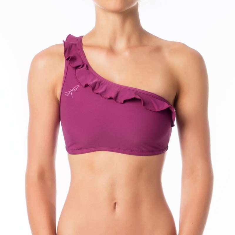 Carmen frilled Sports bra Dragonfly XS ruby