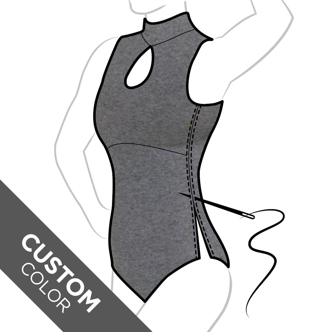 Daria custom Leotard Dragonfly XS grey mélange