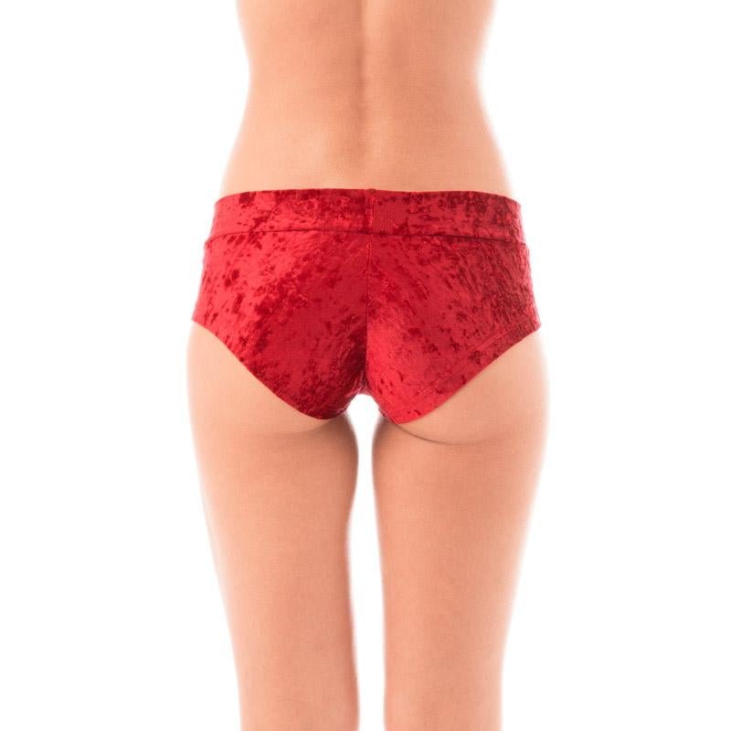 Hot pants velvet Shorts Dragonfly