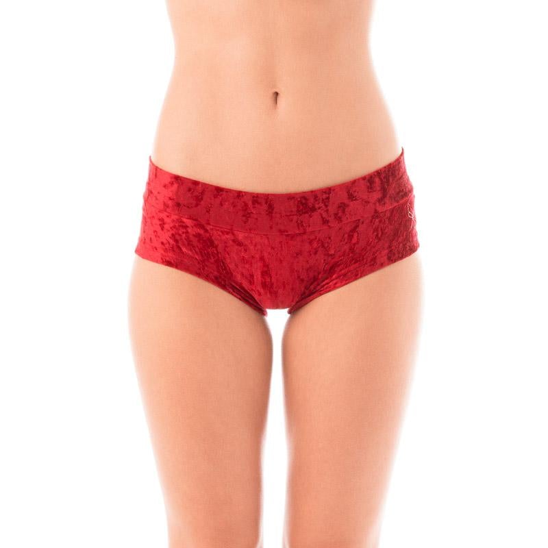 Hot pants velvet Shorts Dragonfly XS red velvet