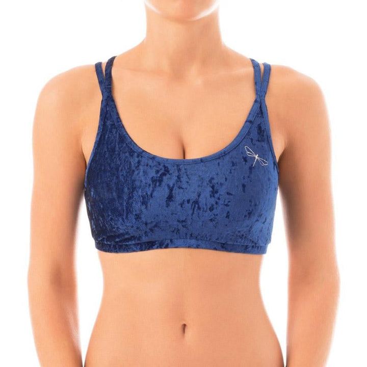 Nicole top velvet Sports bra Dragonfly XS blue velvet